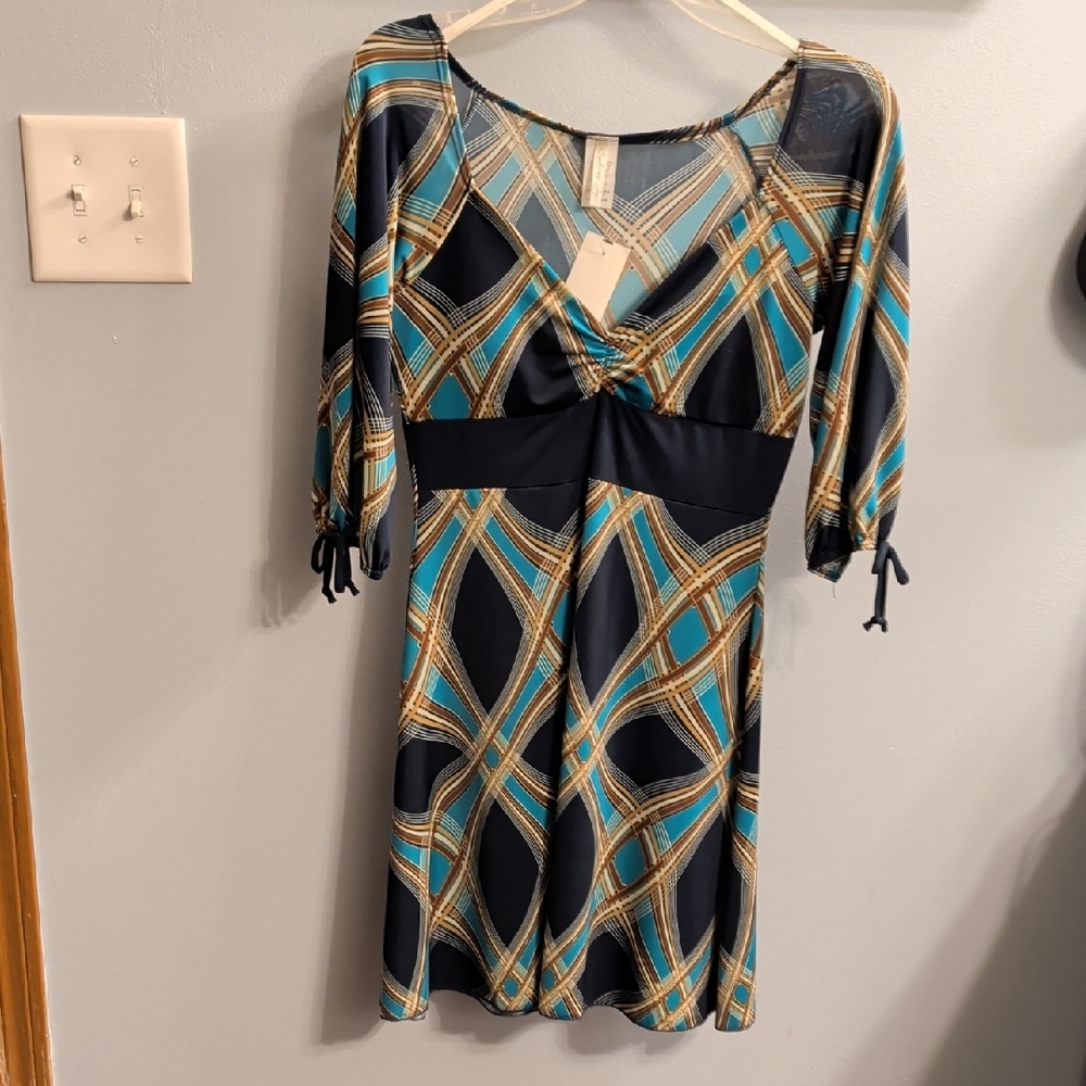 🍉Chic Long Sleeve Geometric Dress